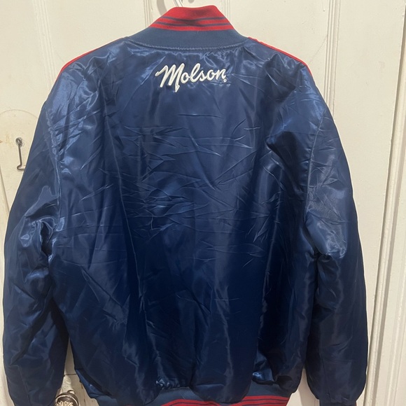 STARTER Chicago Blackhawks  NHL Varsity Satin Winter Jacket Extra Large Blue - Picture 2 of 8